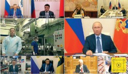 Фрагмент видеоконференции президента России В.В. Путина
